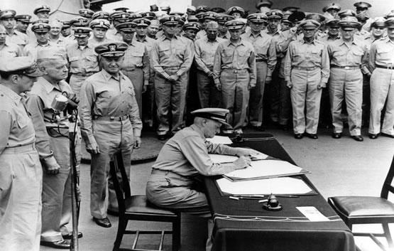 Japanese Signing Surrender Agreement in Tokyo Bay Image 5